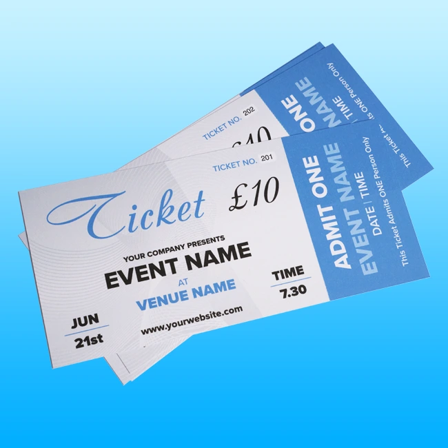 Tickets Printing Wilmslow