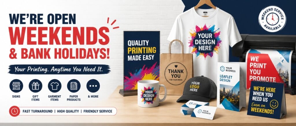 Weekend Printing Service Wilmslow